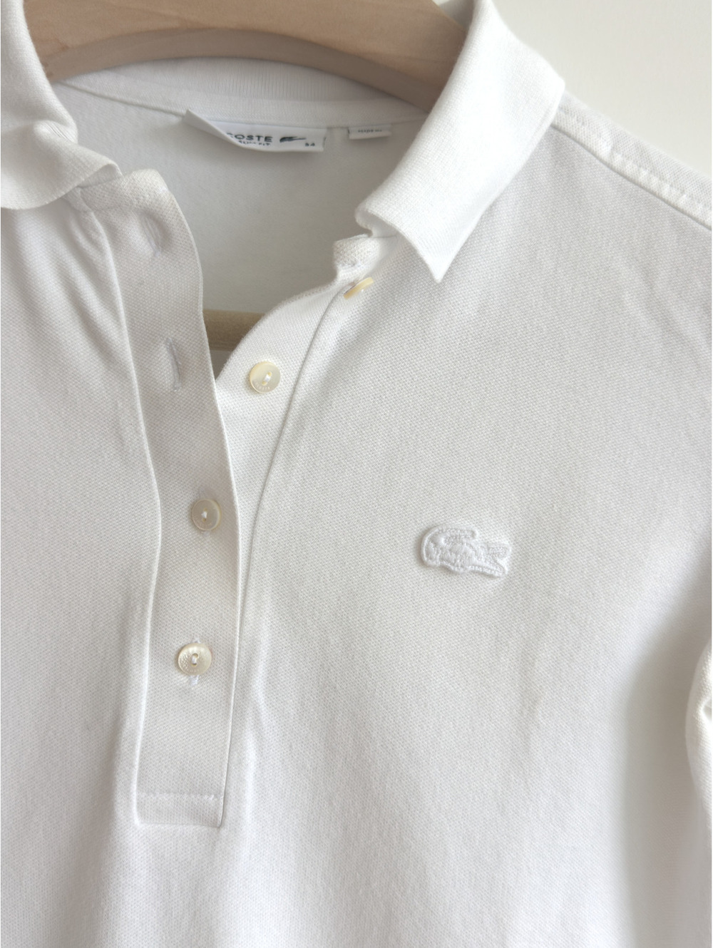 Women's L.12.D Slim Fit Stretch Mini Piqué Polo Size 34 - Picture 4 of 9